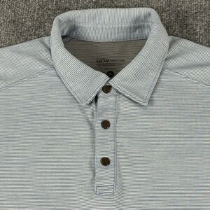 QOR Mens Short Sleeve Polo Shirt Blue Size Medium